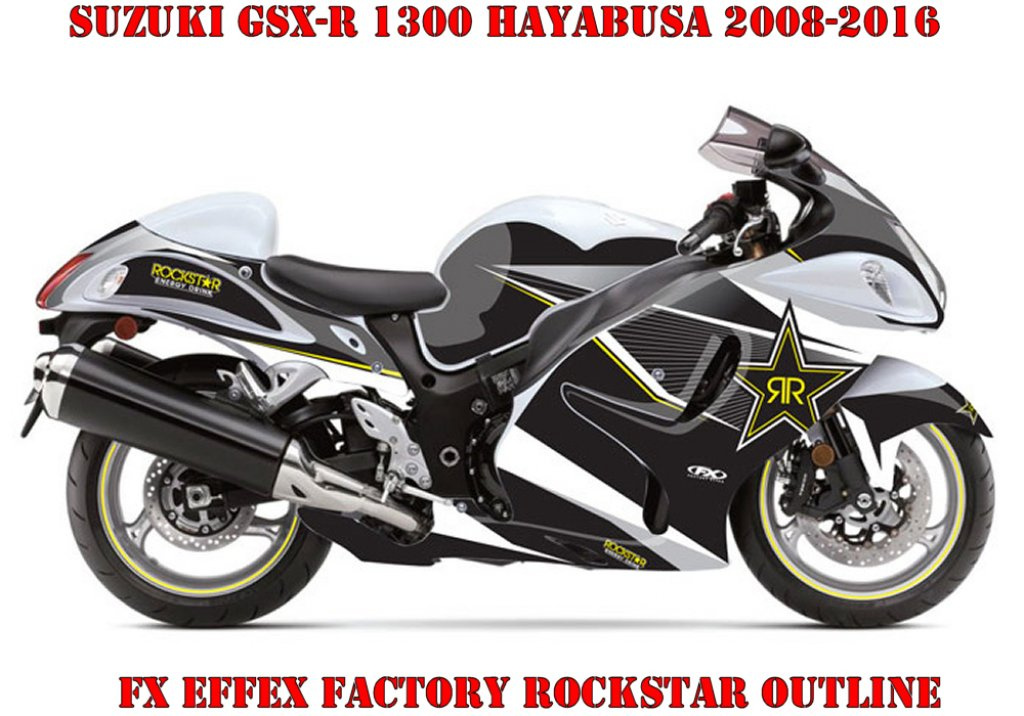 Rockstar Yellow Star für Suzuki GSX-R 1300 Hayabusa 2008-2018